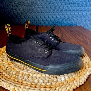 Doc Martens Black Lace Up Sneaker Size 8 Monochrome Outdoor Skater Goth